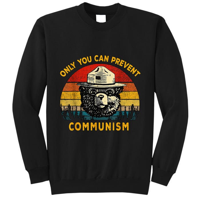 Only You Can Prevent Communism Camping Bear Tall Sweatshirt