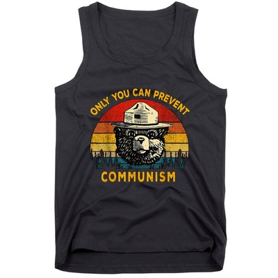 Only You Can Prevent Communism Camping Bear Tank Top