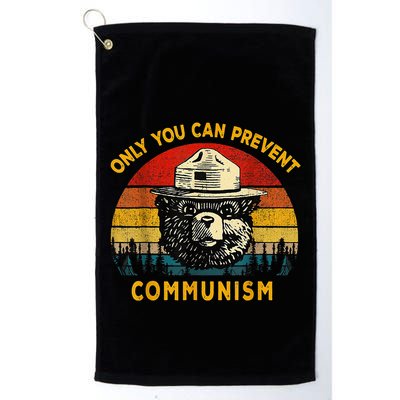 Only You Can Prevent Communism Camping Bear Golf Towel