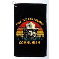 Only You Can Prevent Communism Camping Bear Golf Towel