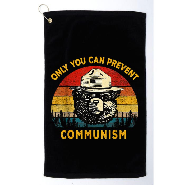 Only You Can Prevent Communism Camping Bear Golf Towel