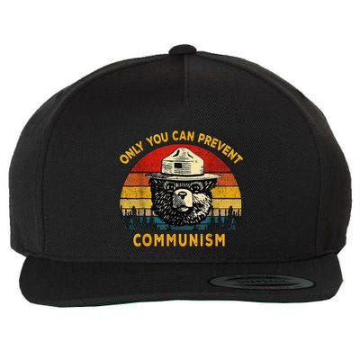 Only You Can Prevent Communism Camping Bear Wool Snapback Cap