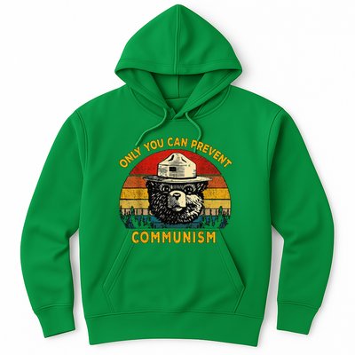 Only You Can Prevent Communism Camping Bear Hoodie