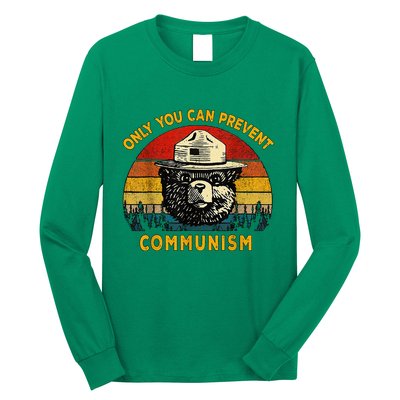 Only You Can Prevent Communism Camping Bear Long Sleeve Shirt