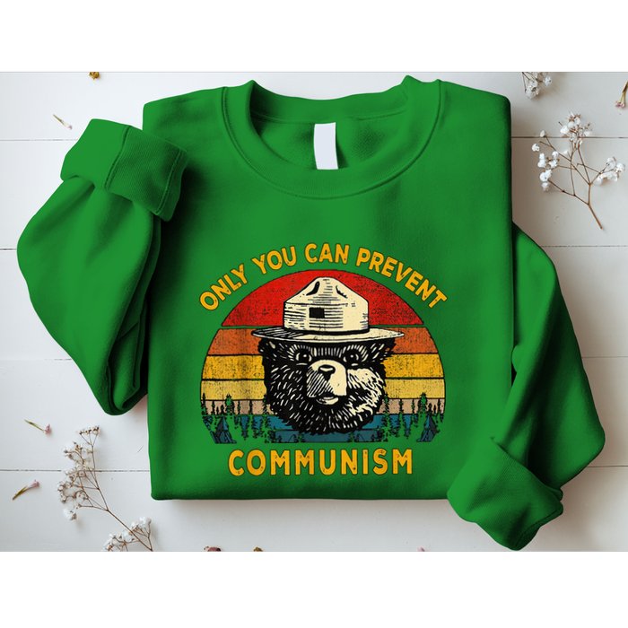 Only You Can Prevent Communism Camping Bear Sweatshirt