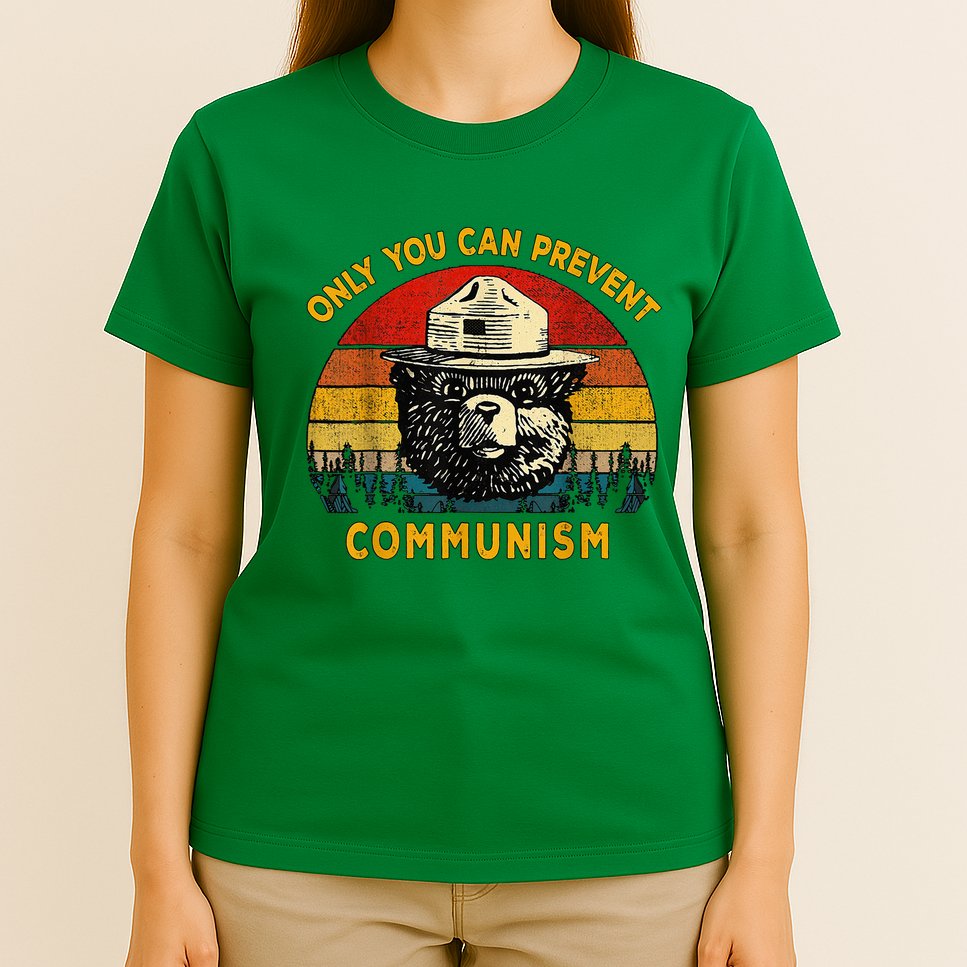 Only You Can Prevent Communism Camping Bear T-Shirt