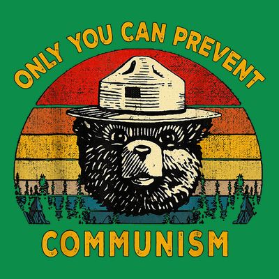 Only You Can Prevent Communism Camping Bear T-Shirt