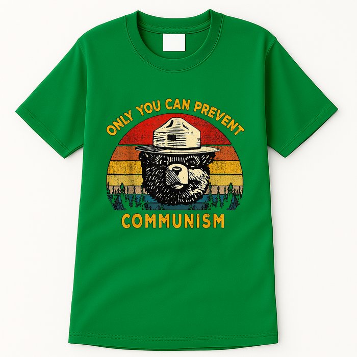 Only You Can Prevent Communism Camping Bear Tall T-Shirt