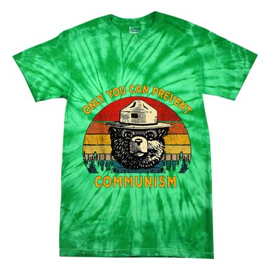 Only You Can Prevent Communism Camping Bear Tie-Dye T-Shirt