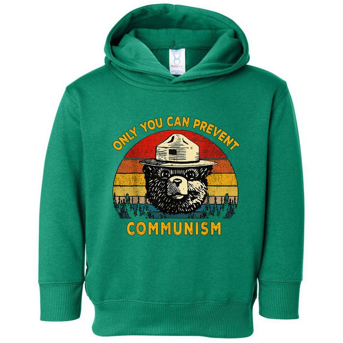 Only You Can Prevent Communism Camping Bear Toddler Hoodie