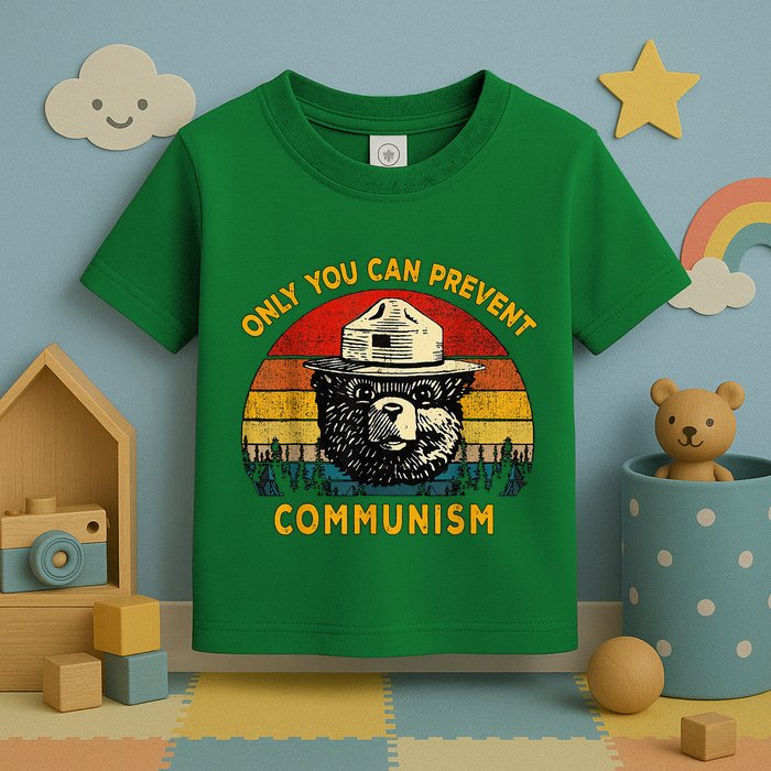 Only You Can Prevent Communism Camping Bear Toddler T-Shirt