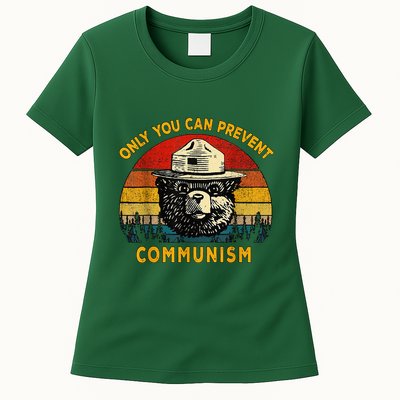 Only You Can Prevent Communism Camping Bear Womens T-Shirt