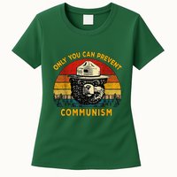 Only You Can Prevent Communism Camping Bear Womens T-Shirt