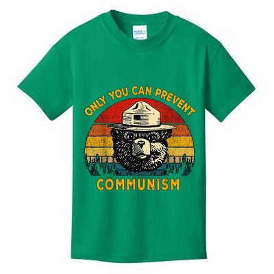Only You Can Prevent Communism Camping Bear Kids T-Shirt