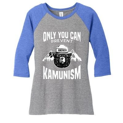 Only You Can Prevent Kamunism Women's Tri-Blend 3/4-Sleeve Raglan Shirt