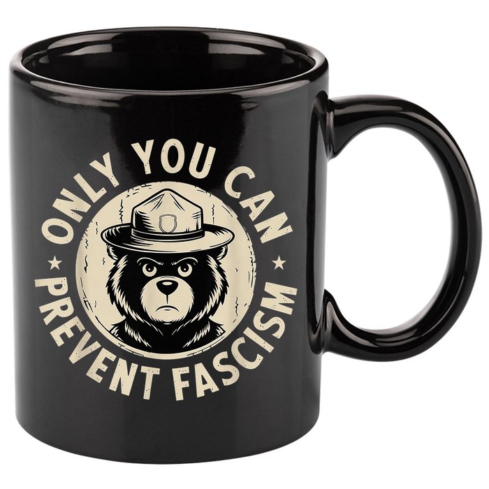 Only You Can Prevent Fascism Bear 11oz C Handle Ceramic Mug