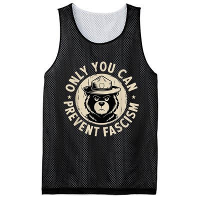 Only You Can Prevent Fascism Bear Mesh Reversible Basketball Jersey Tank