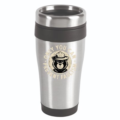Only You Can Prevent Fascism Bear 16oz Travel Tumbler