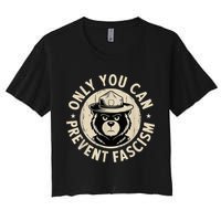 Only You Can Prevent Fascism Bear Crop Top