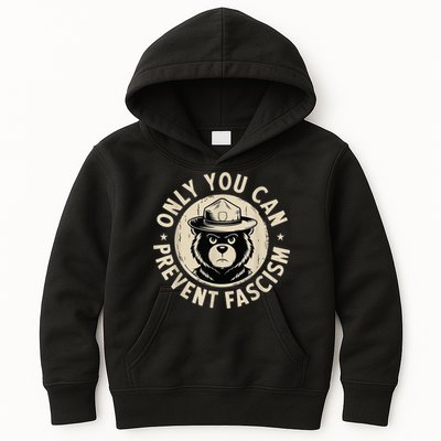 Only You Can Prevent Fascism Bear Kids Hoodie
