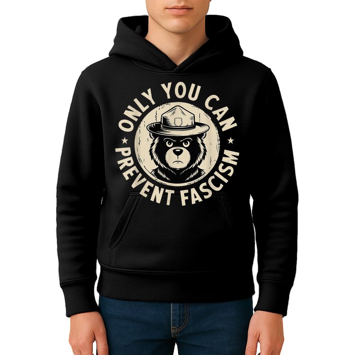 Only You Can Prevent Fascism Bear Kids Hoodie