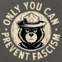 Only You Can Prevent Fascism Bear Cotton Canvas Backpack