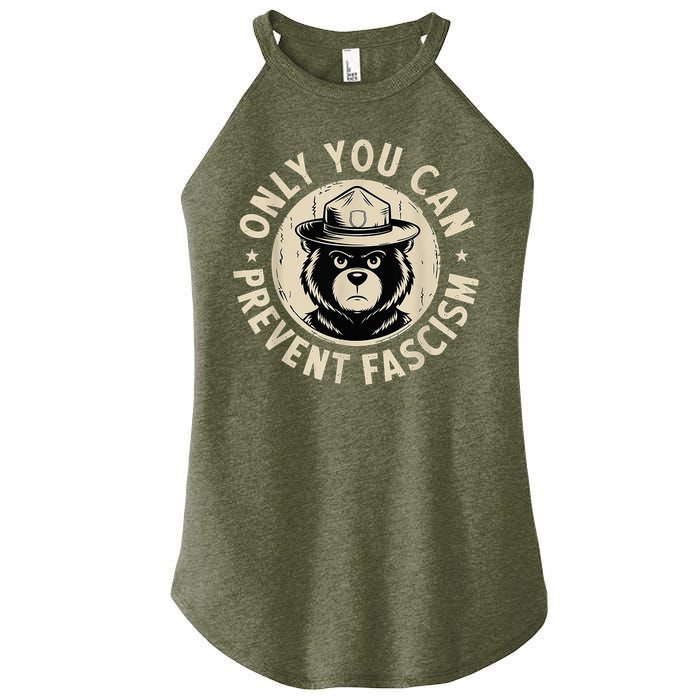 Only You Can Prevent Fascism Bear Women's Perfect Tri Rocker Tank