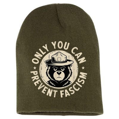 Only You Can Prevent Fascism Bear Short Acrylic Beanie