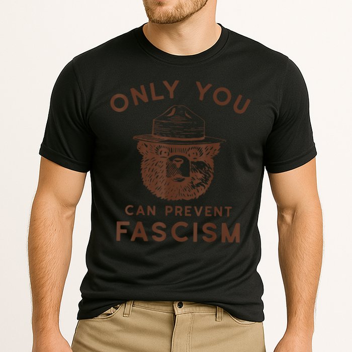 Only You Can Prevent Fascism Bear Cooling Performance Crew T-Shirt