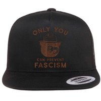 Only You Can Prevent Fascism Bear Flat Bill Trucker Hat