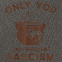 Only You Can Prevent Fascism Bear Cotton Canvas Backpack