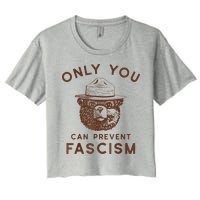Only You Can Prevent Fascism Bear Women's Crop Top Tee