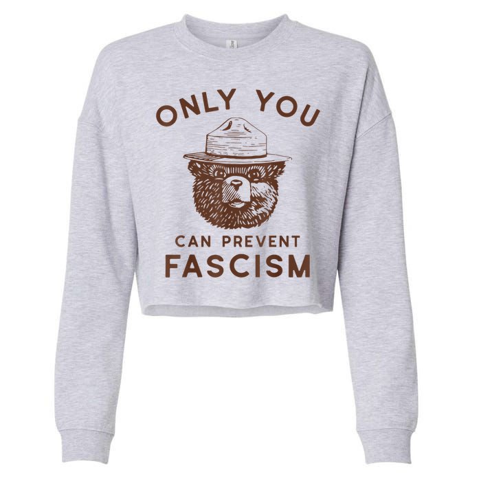 Only You Can Prevent Fascism Bear Cropped Pullover Crew