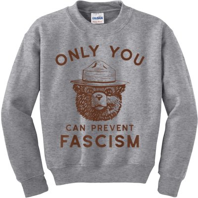 Only You Can Prevent Fascism Bear Kids Sweatshirt