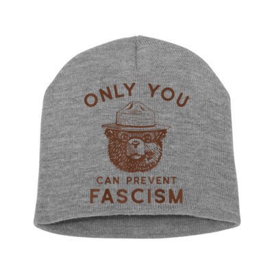 Only You Can Prevent Fascism Bear Short Acrylic Beanie
