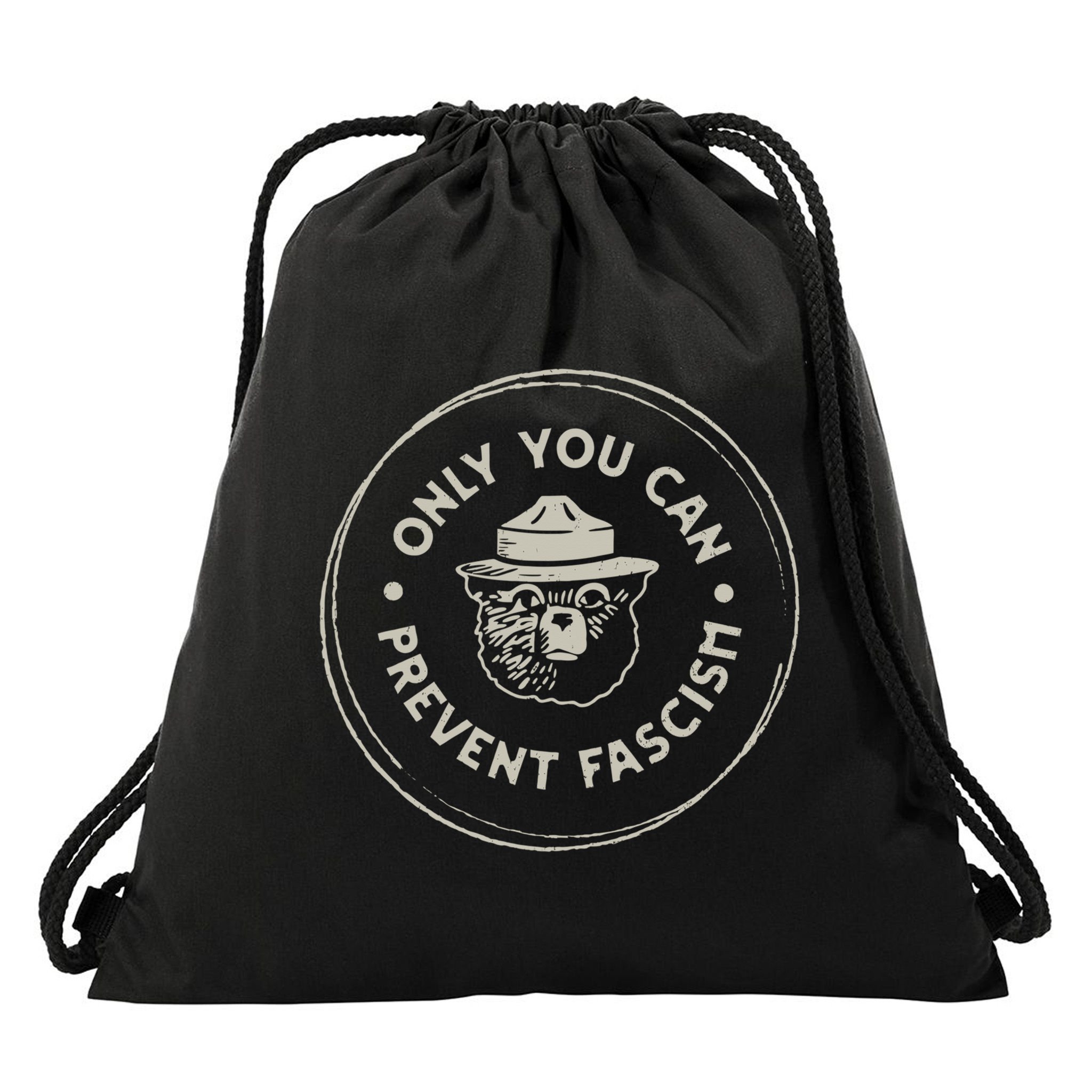Only You Can Prevent Fascism Drawstring Bag