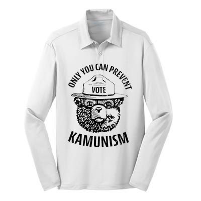 Only You Can Prevent Kamunism Communism Silk Touch Performance Long Sleeve Polo