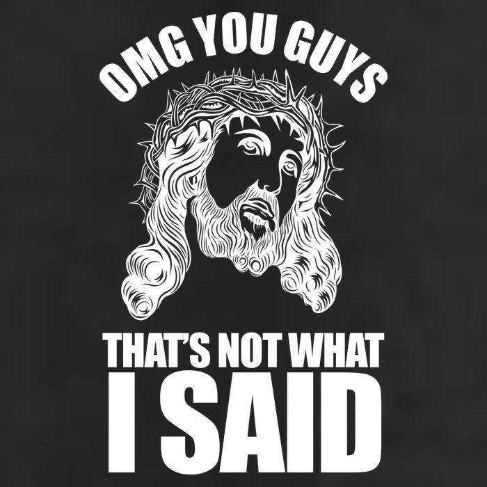 Omg You Guys That Not What I Said Funny Jesus 7 Panel Mesh Trucker Snapback Hat