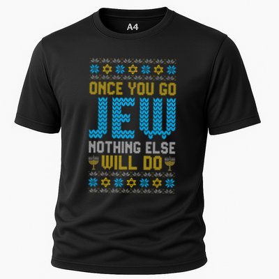 Once You Go Jew Nothing Else Will Do Jewish Hanukkah Pajama Performance Shirt