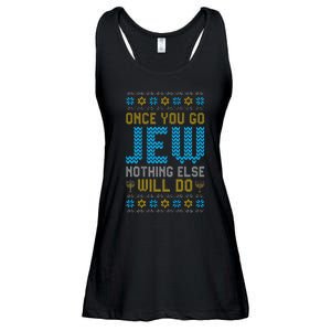 Once You Go Jew Nothing Else Will Do Jewish Hanukkah Pajama Ladies Essential Flowy Tank