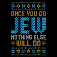Once You Go Jew Nothing Else Will Do Jewish Hanukkah Pajama 16 in Basic Backpack