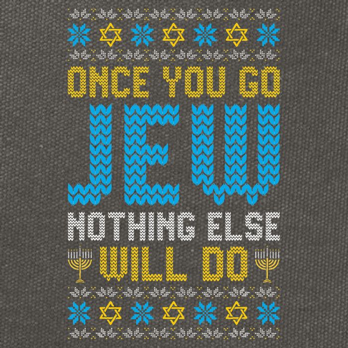Once You Go Jew Nothing Else Will Do Jewish Hanukkah Pajama Cotton Canvas Backpack
