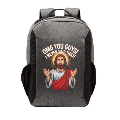 Omg You Guys I Never Said That Funny Jesus Design Vector Backpack