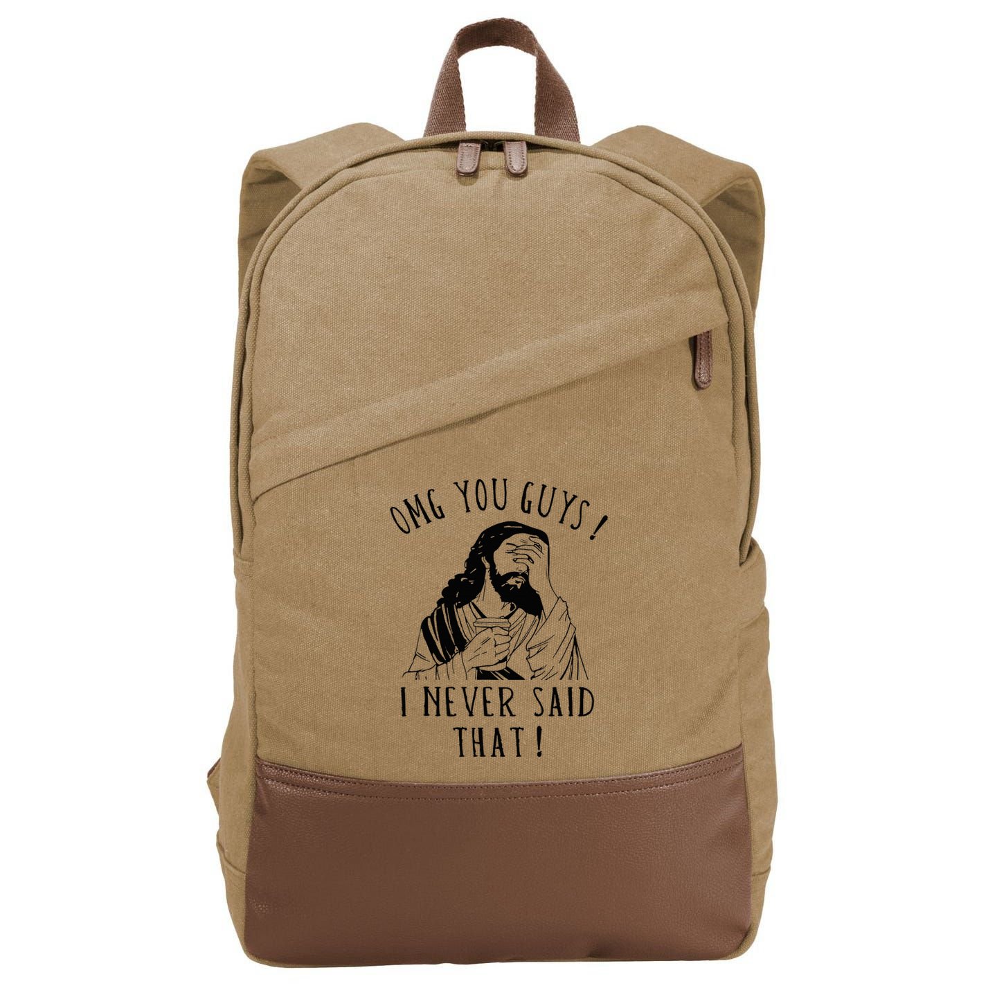 Omg You Guys I Never Said That Cotton Canvas Backpack