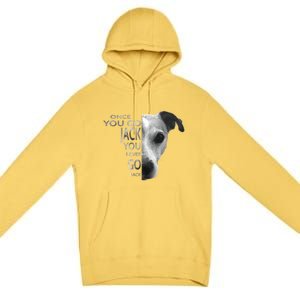 Once You Go Jack Russell Terrier Cute Gift Dog Lover Gift Funny Gift Premium Pullover Hoodie