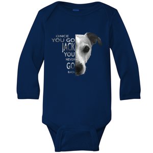 Once You Go Jack Russell Terrier Cute Gift Dog Lover Gift Funny Gift Baby Long Sleeve Bodysuit