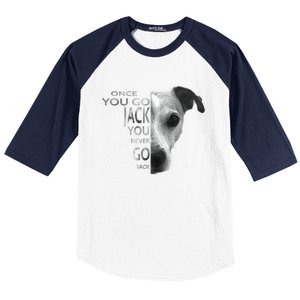 Once You Go Jack Russell Terrier Cute Gift Dog Lover Gift Funny Gift Baseball Sleeve Shirt