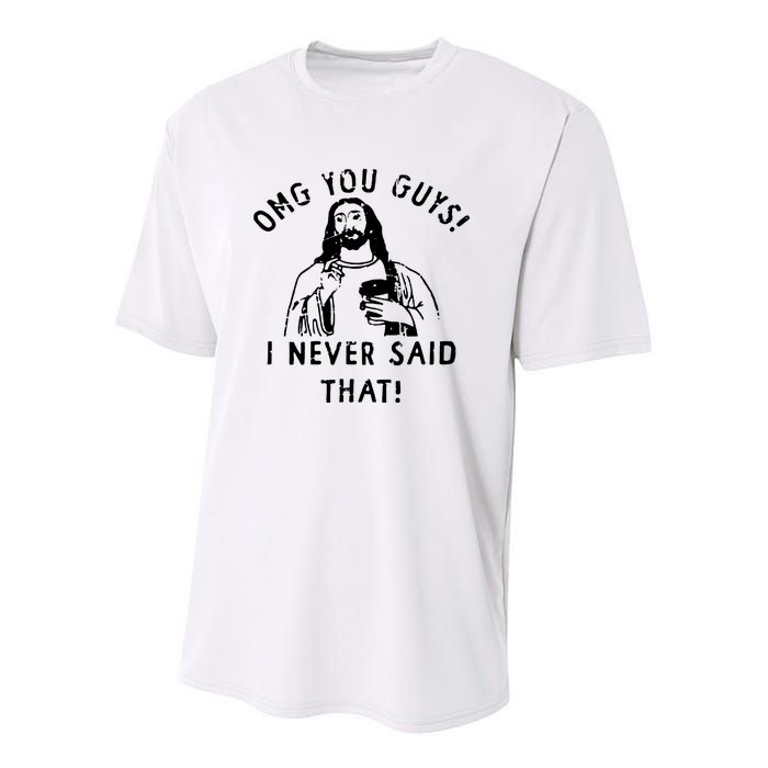 Omg You Guys I Never Said That Youth Performance Sprint T-Shirt