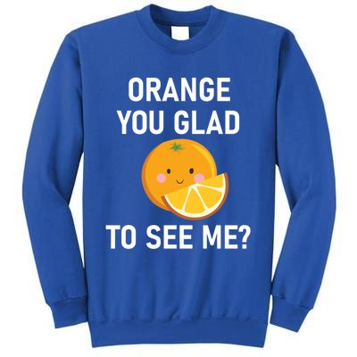 Orange You Glad To See Me Funny Sarcastic Corny Dad Jokes Gift Sweatshirt