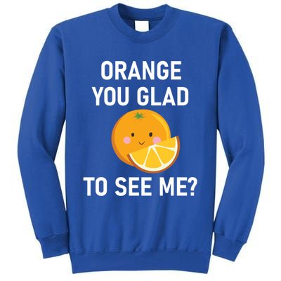 Orange You Glad To See Me Funny Sarcastic Corny Dad Jokes Gift Tall Sweatshirt